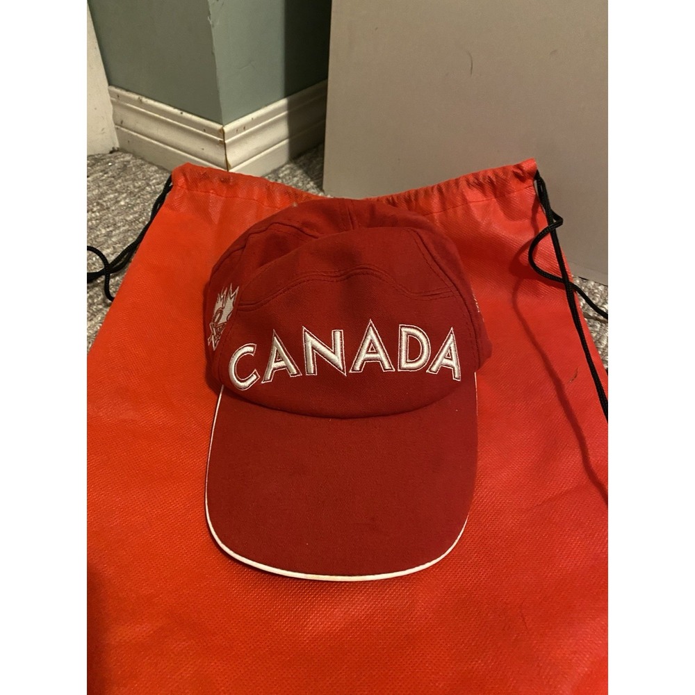 Vintage Roots Canada 2004 Athens Olympic Games Hat Cap Red Embroidered Strapback